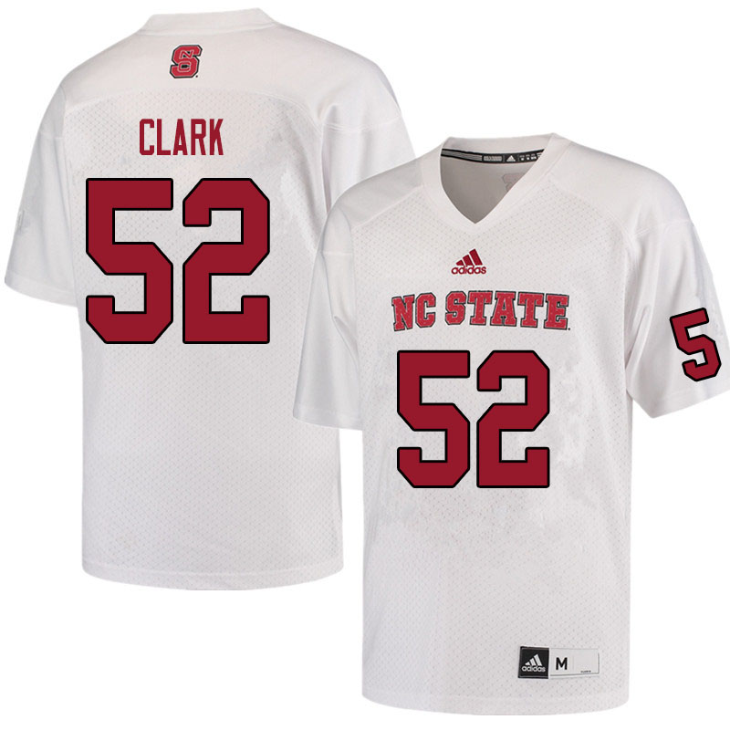 Men #52 C.J. Clark NC State Wolfpack College Football Jerseys Sale-White